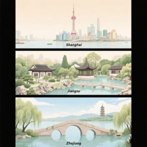 This is a 7-day trip to Shanghai, Jiangsu, and Zhejiang, allowing you to experience the unique charm of these three regions.